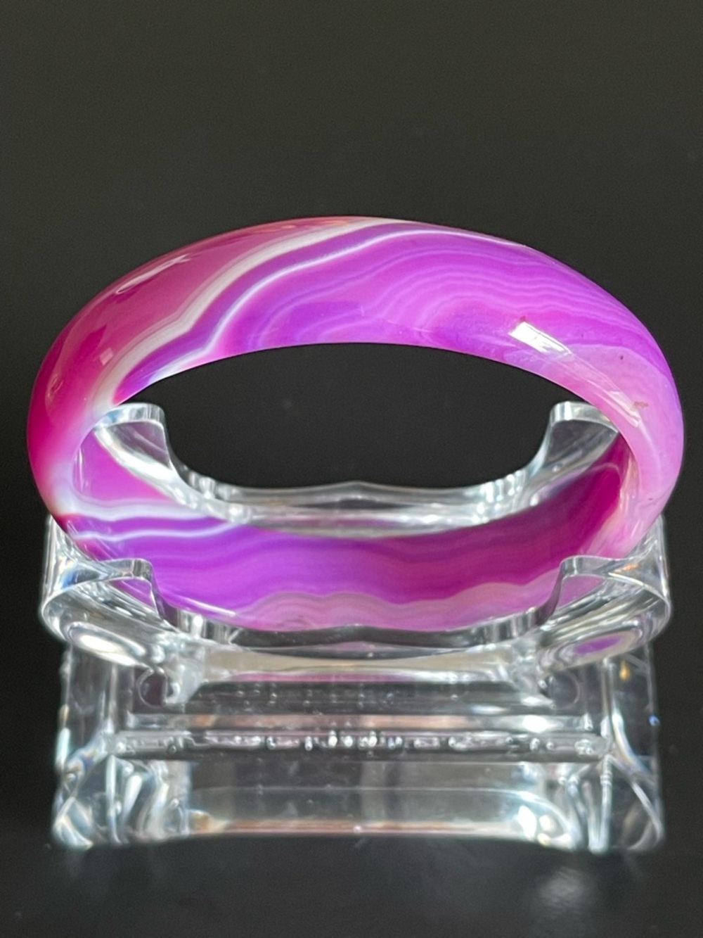 New natural Purple lace agate Bangle
